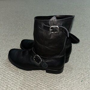 FRYE AND CO. Black Combat & Moto Boots